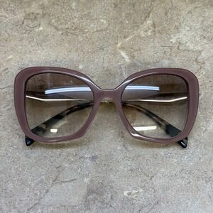 Prada Sunglasses PR03YS 53mm Mauve Oversized Glam Butterfly Italy Quiet Luxury